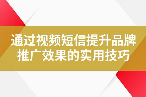 通過視頻短信提升品牌推廣效果的實(shí)用技巧